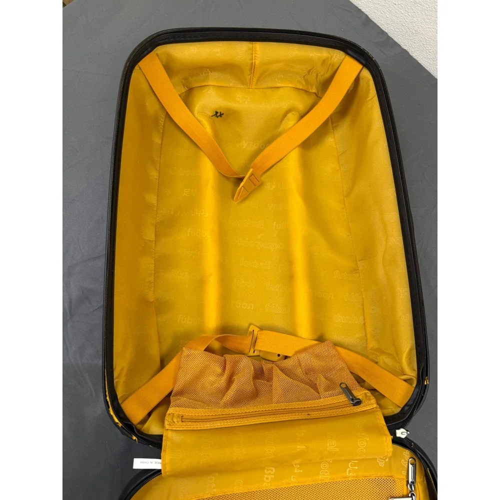 Nike Brasil CBF Rolling Suitcase Grey Yellow Hardshell Carryon Luggage Soccer